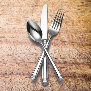 Kate Spade Abington Square 5-Piece Flatware Set, 0.85 LB, Metallic