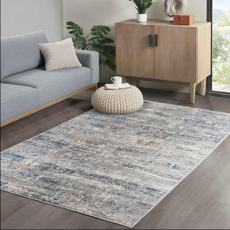 Home Outfitters Blue/Cream Adel Abstract Area Rug 8x10&