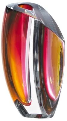 Kosta Boda Mirage Vase (grey red, large)