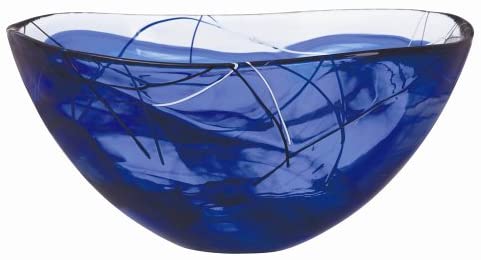 Kosta Boda Contrast Bowl (blue, large)