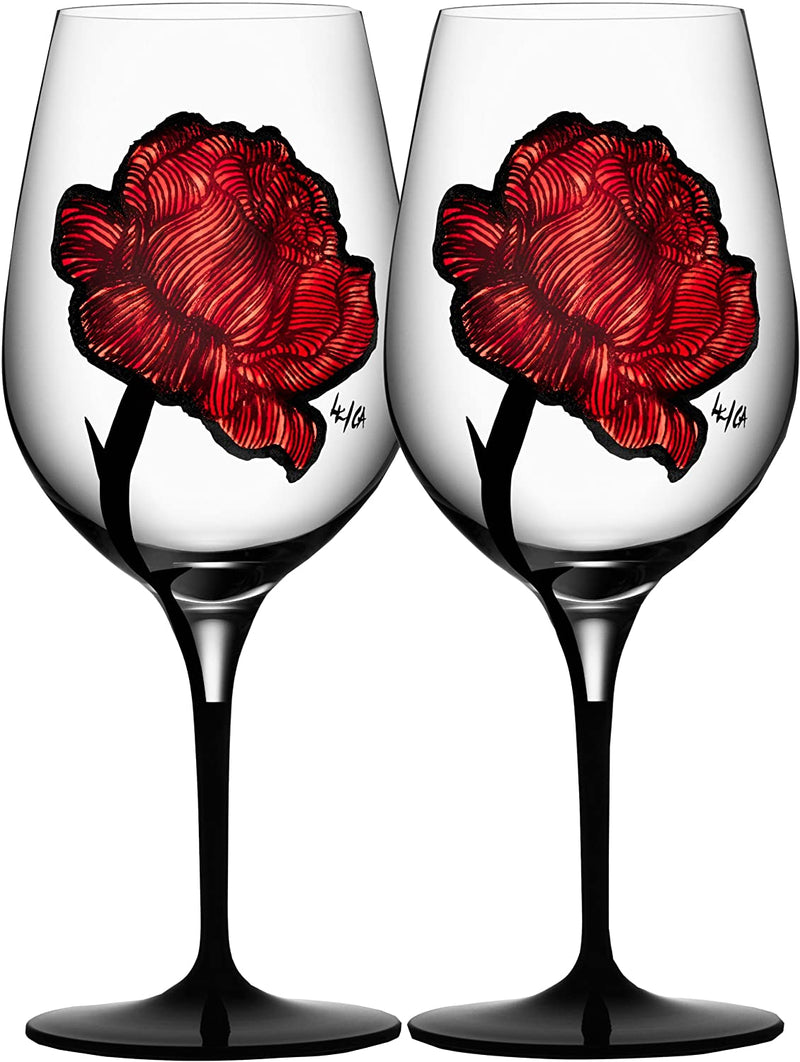 Kosta Boda Tattoo Wine Glass (pair)