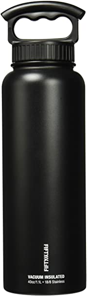 FIFTY/FIFTY 40oz Sport Double-Wall Vacuum-Insulated Bottle - Matte Black