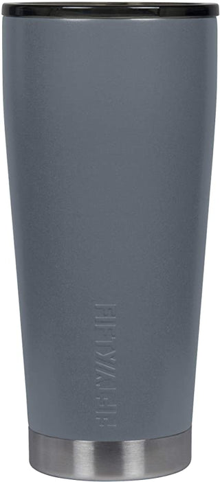FIFTY/FIFTY 20oz Insulated Travel Tumbler with Smoke Cap - Slate Grey Tumbler with Smoke Cap