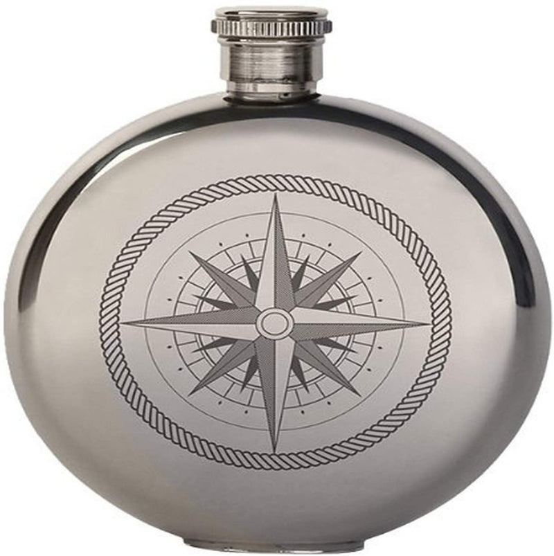 5 OZ CANTEEN FLASK COMPASS LARGE