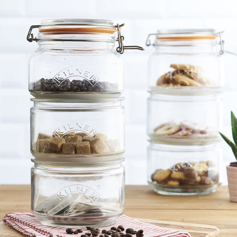 Home Outfitters Stackable Storage Spice Jar Set