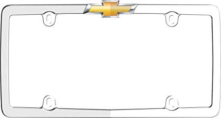 Cruiser Accessories 10437 Chevy License Plate Frame, Chrome/Gold
