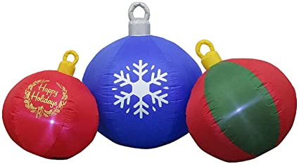 Gemmy Christmas Inflatable Happy Holidays Ornament Scene