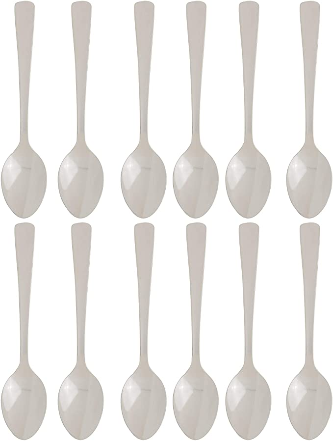 HIC Harold Import Co. 4/12 Stainless Steel, Demi Spoon Set, Set of 12