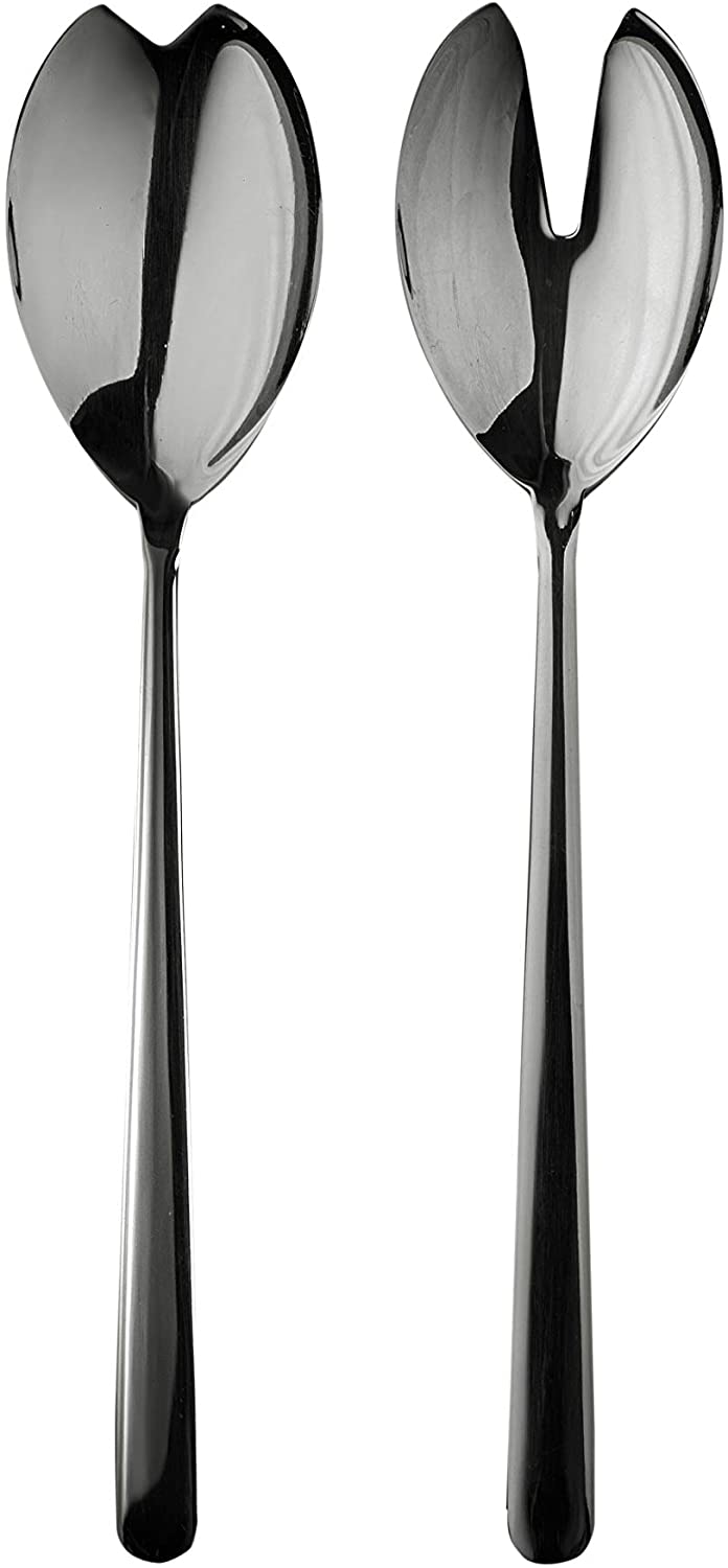 Salad Servers (Fork and Spoon) LINEA ORO NERO