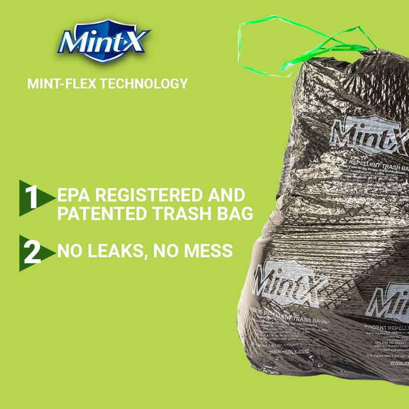 Mint-X® MintFlex® Rodent Repellent Trash Bags, 33 Gallon, 40 Count