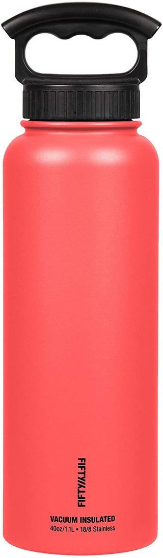 FIFTY/FIFTY 40oz Sport Double-Wall Vacuum-Insulated Bottle - Coral product image 4