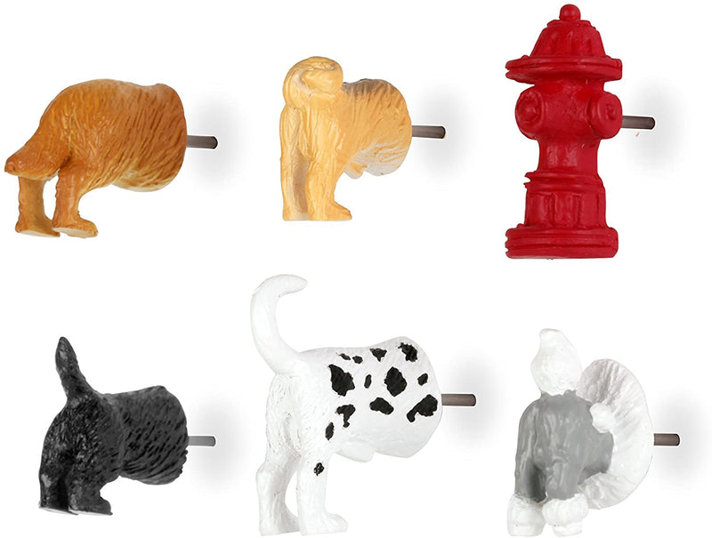 DOG BUTT PUSH PINS S/6