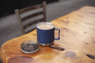 FIFTY/FIFTY 15oz Insulated Camp Mug with Slide Lid - White/Slate Speckled Camp Mug with Slide Lid product image 4