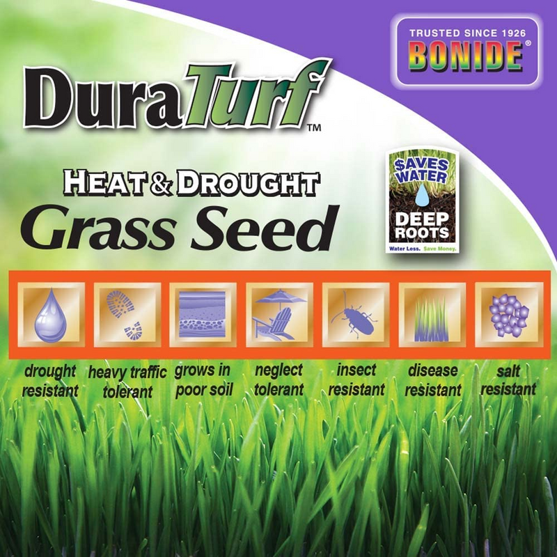 Bonide 60257 Heat and Drought Grass Seed, 20-Pound