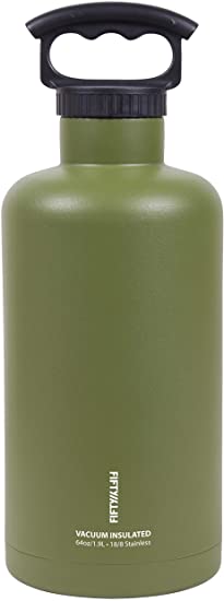 FIFTY/FIFTY Growler Double-Wall Vacuum-Insulated Bottle - 64oz/1.9L