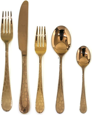 20 PC FLATWARE SET Coccodrillo Bronzo