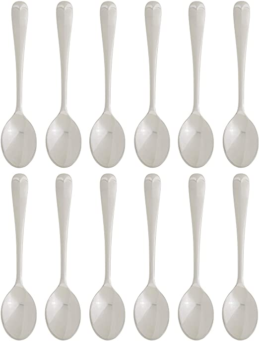 HIC Harold Import Co. Stainless Steel, Demi Spoon Set of 12