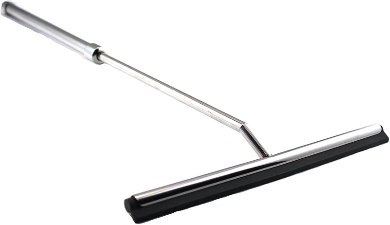 Grand Fusion Housewares Stainless Steel Shower Squeegee with TELESCOPING Handle EXTENDS to 23 INCHES