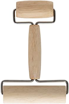 Mrs. Anderson’s Baking Double Dough Roller, Wood, 7-Inches x 4.5-Inches