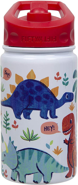 FIFTY/FIFTY 12oz Kids Bottle with Straw Cap - Dino Print Bottle W/Straw Cap product image 3