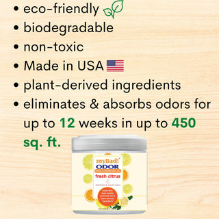 my Bad! Odor Eliminator Gel 15 oz - Fresh Citrus, Air Freshener - Eliminates Odors in Bathroom, Pet Area, Closets