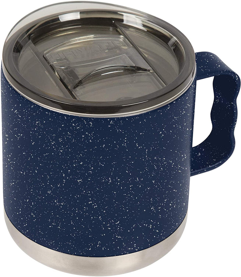 FIFTY/FIFTY 15oz - Navy/White Speckled Camp Mug with Slide Lid