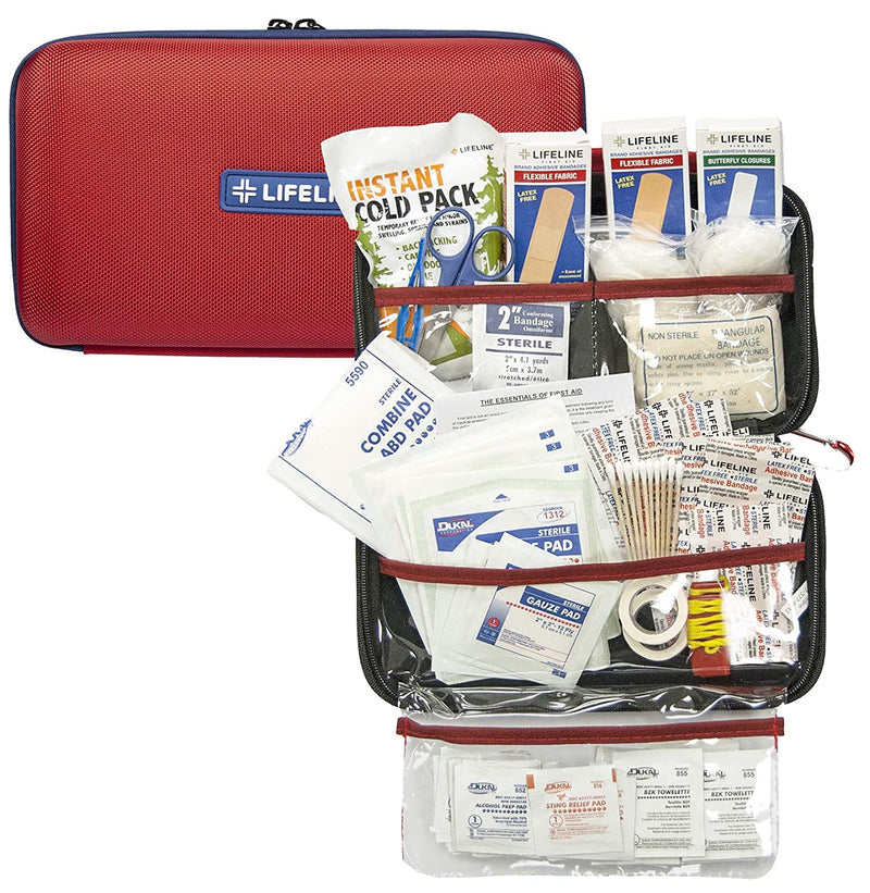 Lifeline 121 Piece First Aid Emergency Kit - Small and Compact Size