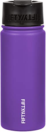FIFTY/FIFTY Café Water Bottle - 12oz - Royal Purple Bottle-Flip Cap