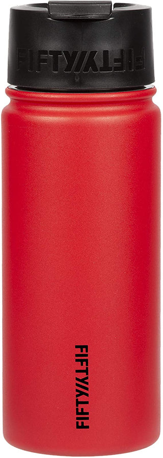 FIFTY/FIFTY Café Water Bottle - 12oz - Cherry Red Bottle-Flip Cap