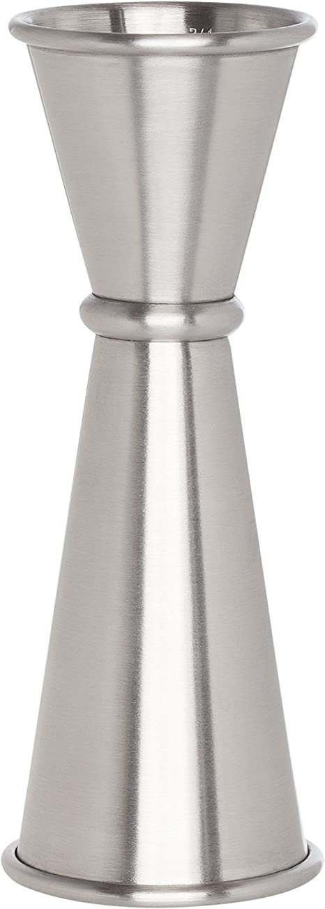 HIC Japanese-Style Double Cocktail Jigger, Stainless Steel, 0.5-Ounce to 2-Ounce