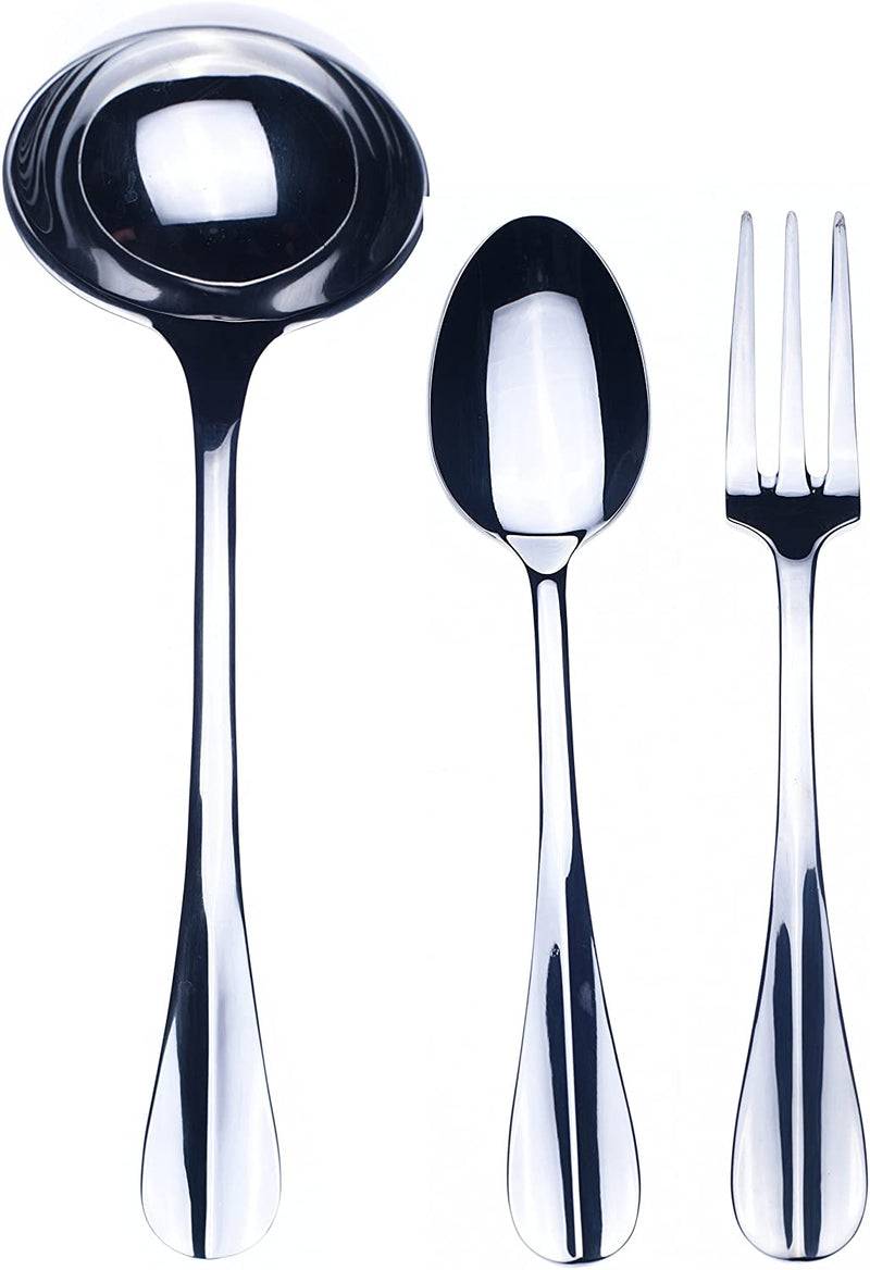 3 Pcs Serving Set (Fork Spoon and Ladle) ROMA