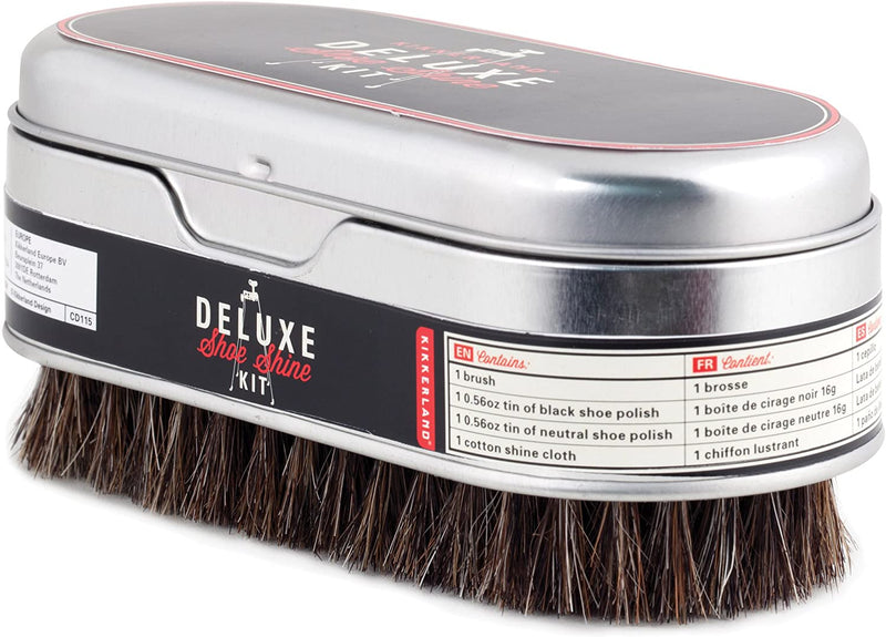 SHOE SHINE BRUSH AND KIT - DELUXE