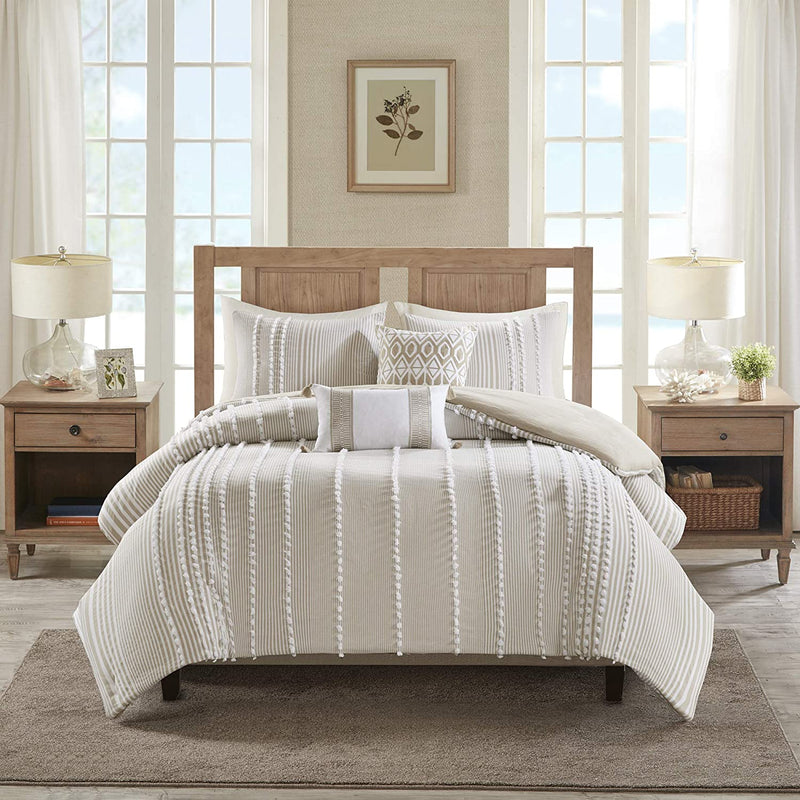 Harbor House Modern Design Decorative Pillow Hypoallergenic Sofa Cushion Lumbar, Back Support, Oblong 12" x 20", Tassel Taupe