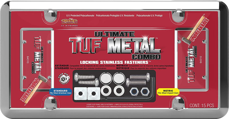 Cruiser Accessories Ultimate Tuf Metal Combo, Chrome/Clear