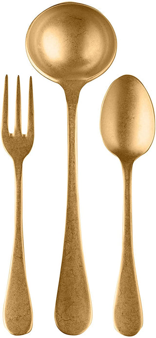 3 Pcs Serving Set (Fork Spoon and Ladle) VINTAGE ORO