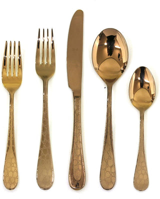 5 pcs Place Setting Coccodrillo Bronzo