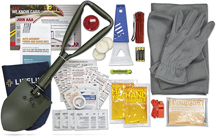 Lifeline AAA Severe Weather Emergency Road Safety Kit - 66 Pieces