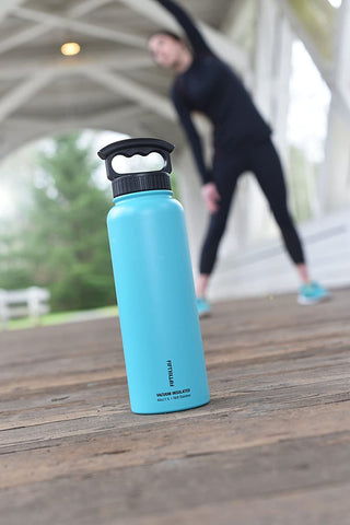 FIFTY/FIFTY 34oz Wide-Mouth Vacuum-Insulated Bottle - Lime Green product image 5