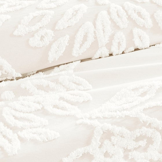 Veronica 3 Piece Tufted Cotton Chenille Floral Comforter Set