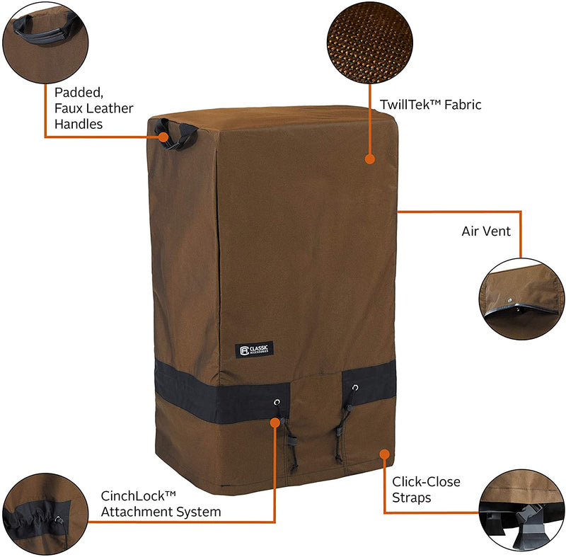 Classic Accessories Elkridge Water-Resistant 21 Inch Square Smoker Grill Cover
