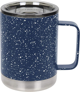 FIFTY/FIFTY 12oz Insulated Camp Mug with Slide Lid - Navy/White Speckled Camp Mug with Slide Lid