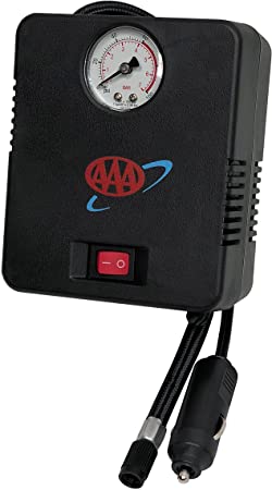 AAA Mini 12V DC Air Compressor - Tire Inflator With Built In Pressure Gauge