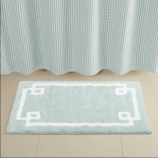 Madison Park Seafoam 100% Cotton Tufted Rug 20x30", Absorbent Bathroom Floor Mat, Luxury