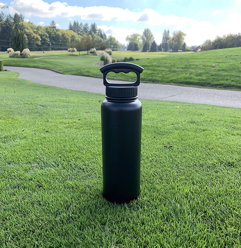 FIFTY/FIFTY Fifty/Fifty 40oz Sport Double Wall Vacuum Insulated Water Bottle Stainless Steel 3 Finger Outdoor recreation product, Olive Green