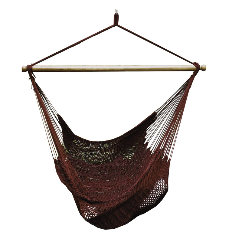 Hanging Burgundy Polyester Rope Chair
