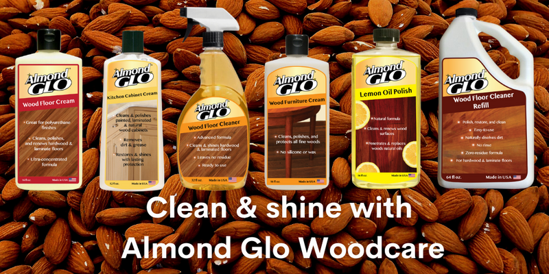 Almond Glo 2 Pack Kitchen Cabinet Cream, 12 oz Multisurface Wood Cleaner and Polish Furniture Quick Shine Restorer Protector Kitchen Cabinets Surface Cleaner