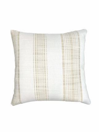 Beach Club Stripe 20x20 Light Beige Outdoor Pillow