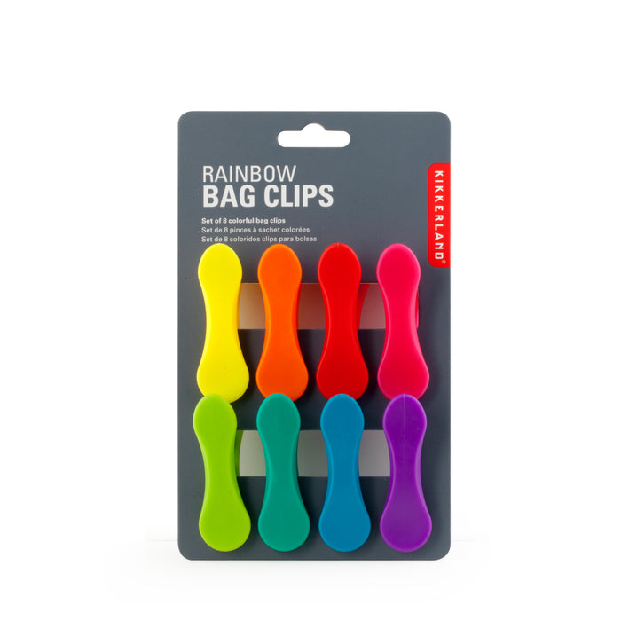 Rainbow Bag Clips Set Of 8
