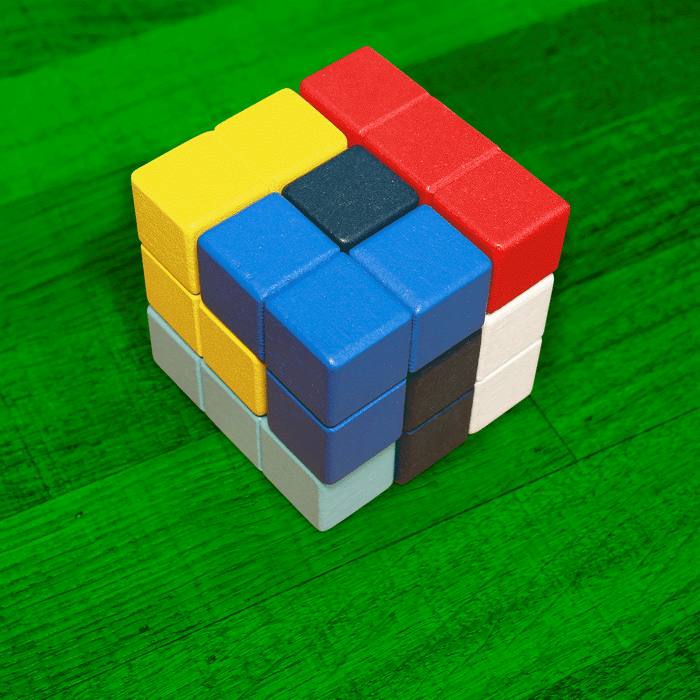 Blok Cube 3d Wooden Puzzle