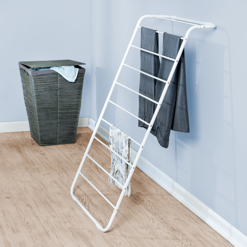 Honey-Can-Do Leaning Clothes Drying Rack, White